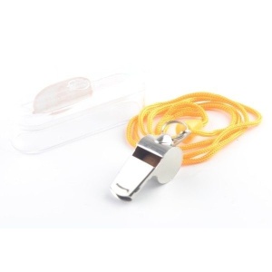 Fluier din metal cu snur in cutie, pentru petreceri sau suporteri - Img 6