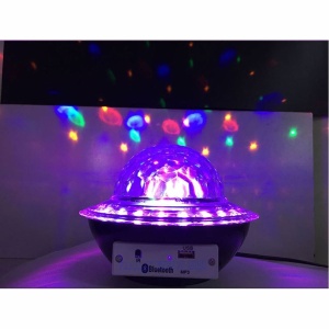Glob disco cu LED RGB jocuri de lumini si MP3, LED UFO Bluetooth Crystal Magic Ball - Img 4