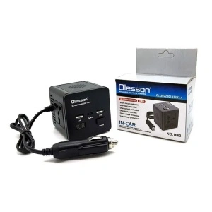 Invertor auto 150W 12/24V Olesson DC la 220V AC cu 2xUSB - Img 3