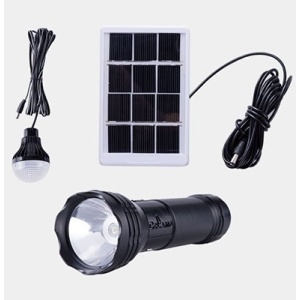 Kit Solar cu Lanterna LED 3W si Bec Led SMD CL-038 - Img 3