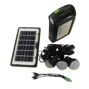 Kit solar portabil CCLAMP CL-02,cu functie Power Bank si 3 becuri incluse - Img 1