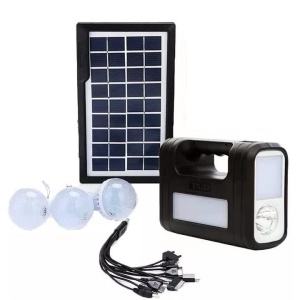 Kit solar portabil GDLITE GD-8017 SMART cu 3 becuri si lanterna LED - Img 2