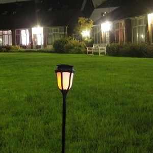 Lampa solara tip felinar bulb pe LED cu efect de flacara - Img 3