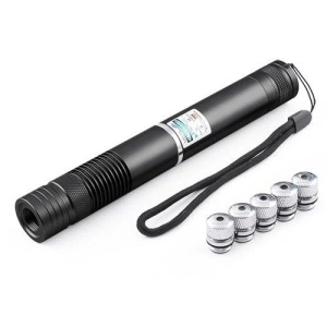 Laser albastru pointer 50000 mW, cu 2 acumulatori si 5 capete 3D - Img 5