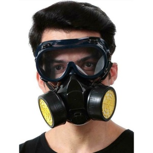 Masca de protectie si ochelari cu 2 filtre de carbon activ, pentru lucru in mediu chimic - Img 5