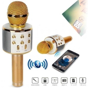 Microfon wireless pentru Karaoke cu Bluetooth si difuzor WS-858 - Img 4