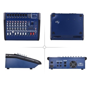 Mixer audio profesional amplificat 150W+150W cu Bluetooth, RLAKY PMX802D-USB - Img 2