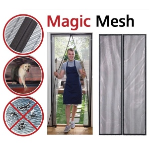 Perdele anti insecte cu magneti Magic Mesh culoarea Bej 210 x 100 cm - Img 2