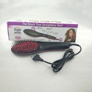 Perie ceramica de indreptat parul Simply Straight LCD cu tepi ionici 3D - Img 3