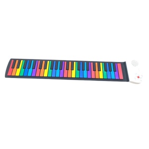 Pian flexibil cu 49 clape tip Roll-Up si claviatura pliabila din silicon - Img 1