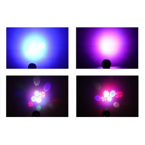 Proiector lumini Par Led cu telecomanda 15 x 3W RGB + 6 becuri pe disc rotativ - Img 3