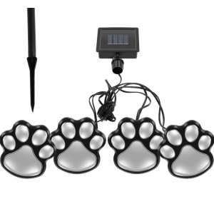 Set 4 lampi solare LED pentru gradina model amprenta labute de catel - Img 2