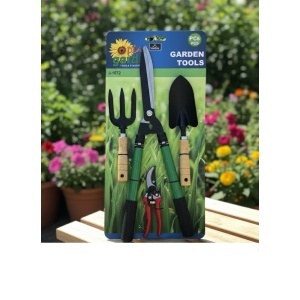 Set 4 unelte pentru gradinarit cu maner din lemn - Img 2