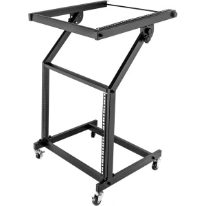 Stand de mixer DJ profesional 9U montat în rack, mobil cu 4 roti