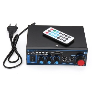 Statie amplificare audio cu Bluetooth BT-638, 2 x 30 W,16 Ohm, telecomanda - Img 6