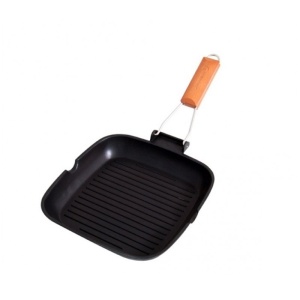 Tigaie aluminiu cu capac de tip grill teflonat, Grunberg HXG20LD - Img 1