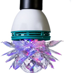Bec rotativ multicolor de tip Floare de Lotus, disco Led-uri RGB - Img 5