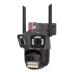 Camera de supraveghere Tripla 15MP 8K prin WiFi cu Audio si Alarma