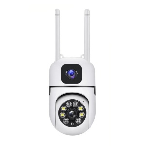 Camera video de supraveghere dubla cu doua lentile Wireless Wi-Fi - Img 1