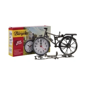 Ceas desteptator de masa Vintage Bike cu forma de bicicleta - Img 3
