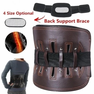 Centura tip brau lombar din piele ecologica,Lumbar Vertebra Fixing Belt - Img 4