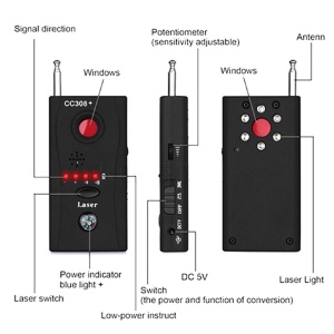 Detector Aparate Spionaj CC308B+ pentru camere si microfoane ascunse - Img 4