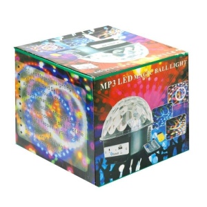 Glob disco LED cu proiectie de lumini, Bluetooth si telecomanda prin redare audio MP3 - Img 4