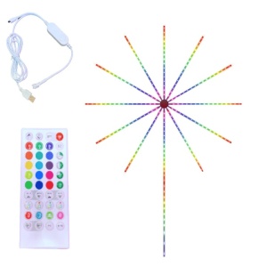 Instalatie Kit Banda LED RGB multicolor model artificii cu telecomanda - Img 1