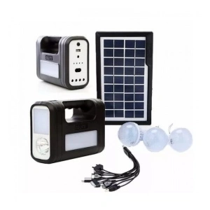 Kit solar portabil GDLITE GD-8017 SMART cu 3 becuri si lanterna LED