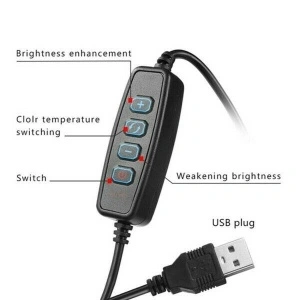 Lampa circulara de masa Ring Fill Light cu 3 tipuri iluminare si reglare intensitate - Img 3