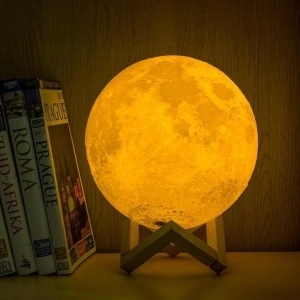 Lampa de veghe in forma de luna reincarcabila,Moon Lamp 3D - Img 2