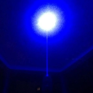 Laser pointer albastru 50000 mW cu acumulatori si 5 capete 3D - Img 5