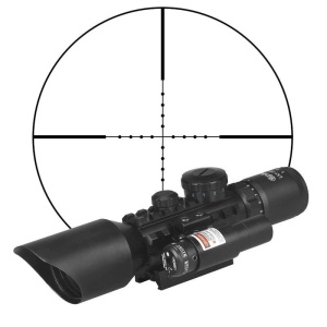 Luneta profesionala cu laser si reticul iluminat, M9 LS3-10x42E Rifle Scope - Img 1