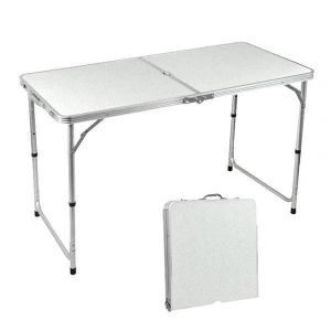 Masa pliabila din aluminiu cu 4 scaune pentru picnic 60 x 120 cm - Img 4