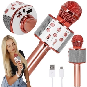 Microfon wireless pentru Karaoke cu Bluetooth si difuzor WS-858 - Img 5