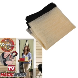 Perdele anti insecte cu magneti Magic Mesh culoarea Bej 210 x 100 cm - Img 1