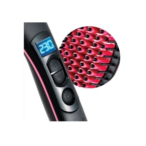 Perie ceramica de indreptat parul Simply Straight LCD cu tepi ionici 3D - Img 4