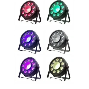 Proiector lumini Par Led RGB 9 leduri x3W + 1 led x20W, culori statice disco - Img 3