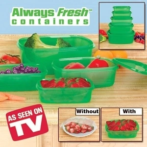 Set 5 caserole cu capace Stay Fresh Green - Img 2