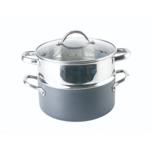 Set 6 piese cu 3 vase din aluminiu, invelis antiaderent cu ceramica si titan - Img 3
