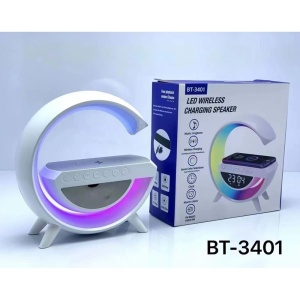 Statie incarcare Wireless 3 in 1 cu lampa RGB si Boxa Bluetooth - Img 4