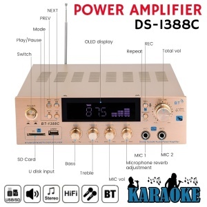 Amplificator audio stereo BT-1388C cu Bluetooth de putere 50W x 2 - Img 3