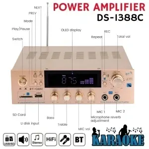 Amplificator audio stereo BT-1388C cu Bluetooth de putere 50W x 2 - Img 3