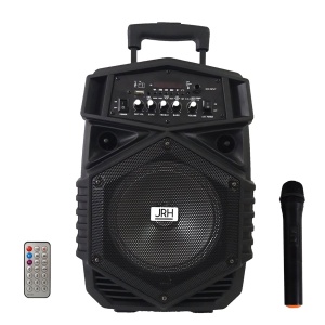 Boxa portabila tip troler JRH A84, 300 W cu acumulator si microfon wireless
