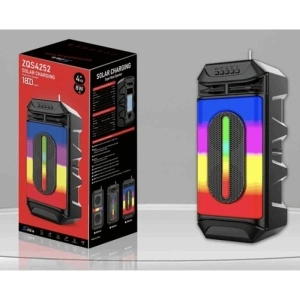 Boxa portabila ZQS4252 cu leduri RGB, Bluetooth si incarcare solara - Img 3