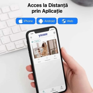 Camera de supraveghere tripla JORTAN 8 cu Wi-Fi si pe cablu retea RJ45 - Img 2