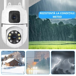 Camera video de supraveghere dubla cu doua lentile Wireless Wi-Fi - Img 3
