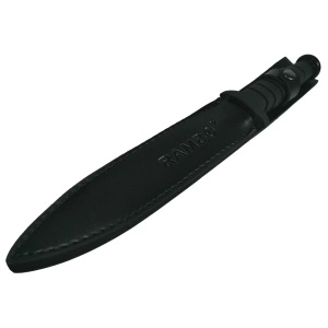Cutit-Sting tip baioneta Rambo VI cu doua taisuri, maner cauciuc + teaca - Img 4