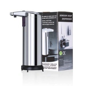 Dozator dispenser metalic de sapun automat cu senzor infrarosu