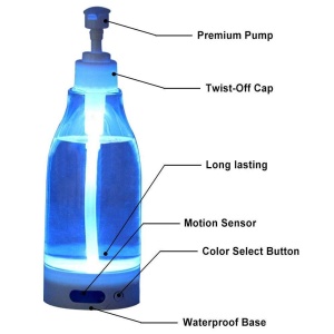 Dozator sapun Soap Brite cu lumina LED senzor de miscare,400ml - Img 4